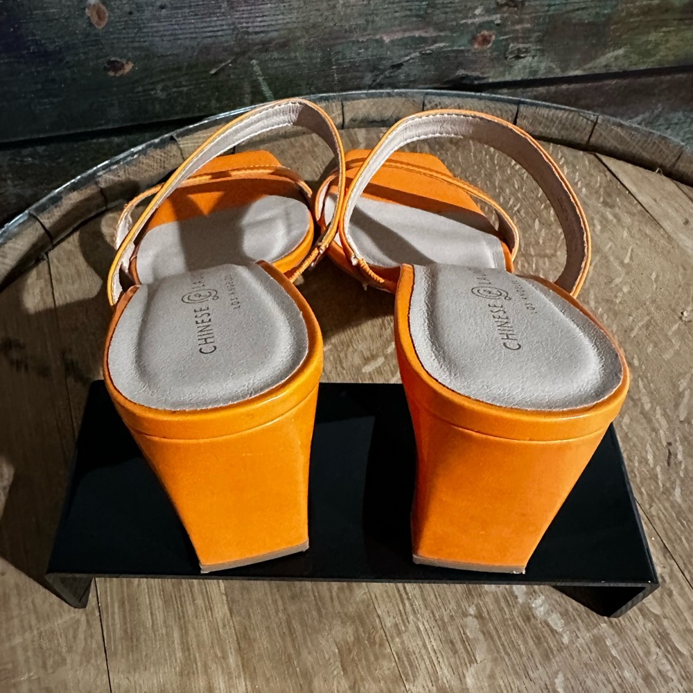 🧡 NEW Chinese Laundry Yanti Heeled Sandals – Orange – Size 11 🧡 - Picture 3 of 4